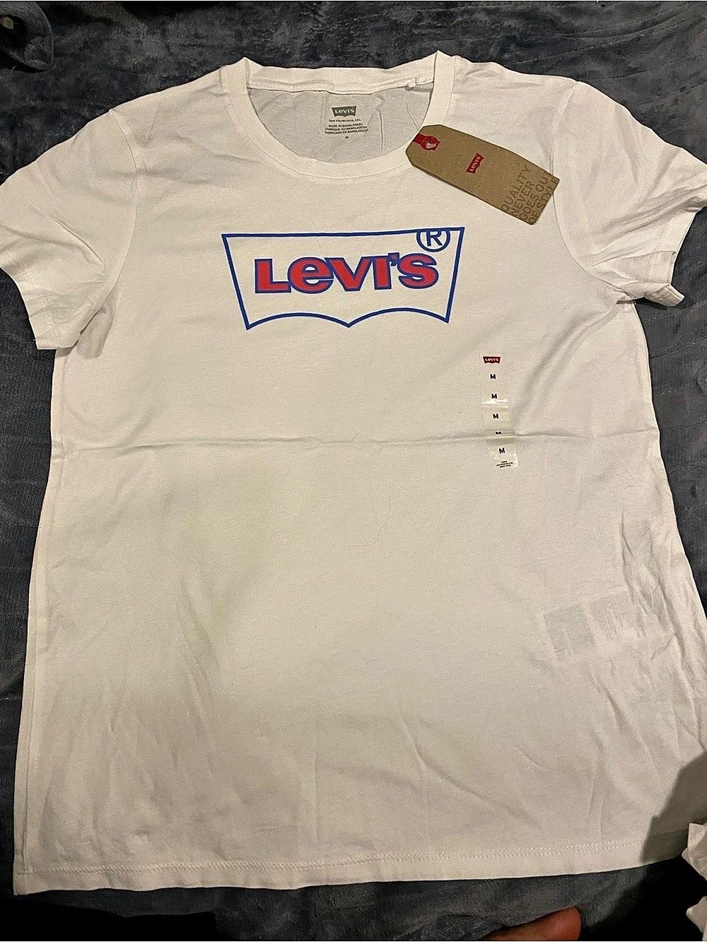 Levi's Relaxed Vintage Batwing Graphic T-Shirt White Medium